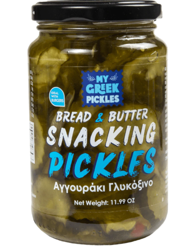 MY GREEK PICKLES - BREAD & BUTTER PICKLES ΑΓΓΟΥΡΑΚΙ ΓΛΥΚΟΞΙΝΟ 185g